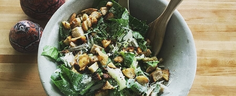 Salade césar Bok-choy